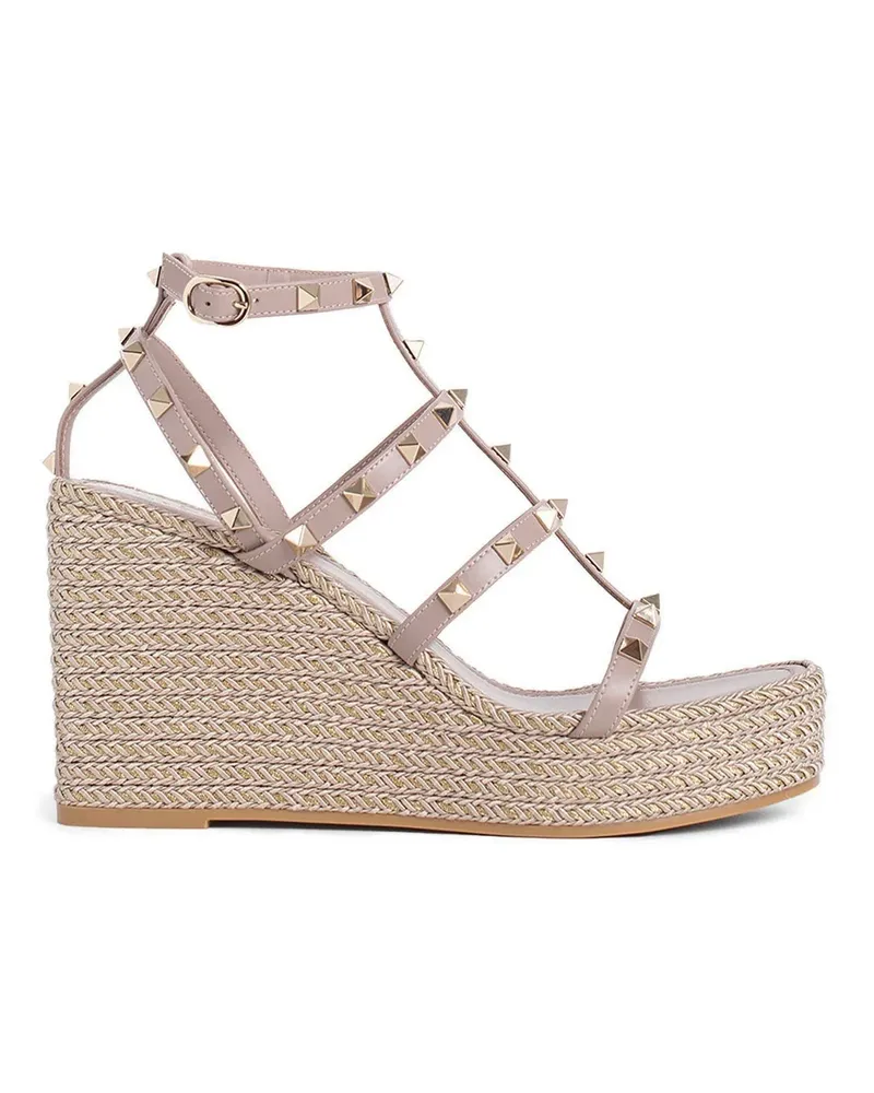 Valentino Garavani Valentino Garavani Rockstud Wedge Sandalen Beige
