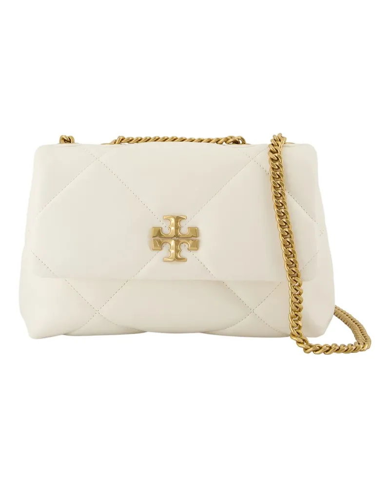 Tory Burch Kira Diamond Small Cabrio Bag e Leder weiß Weiß