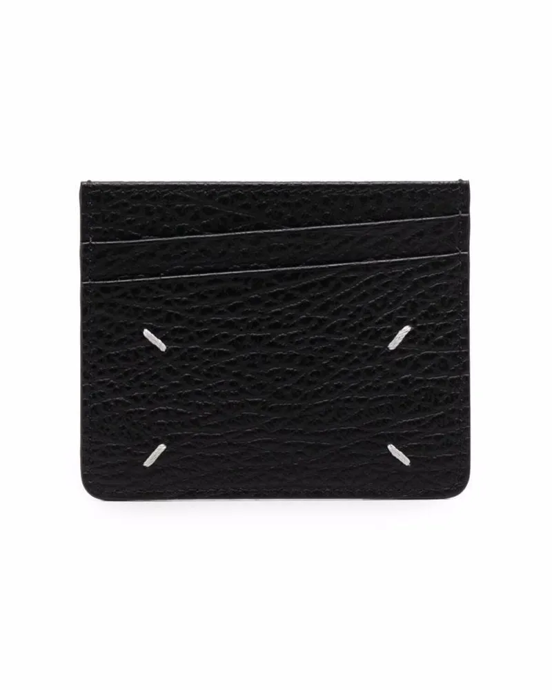 Maison Margiela vier Stiche Lederkartenhalter Black