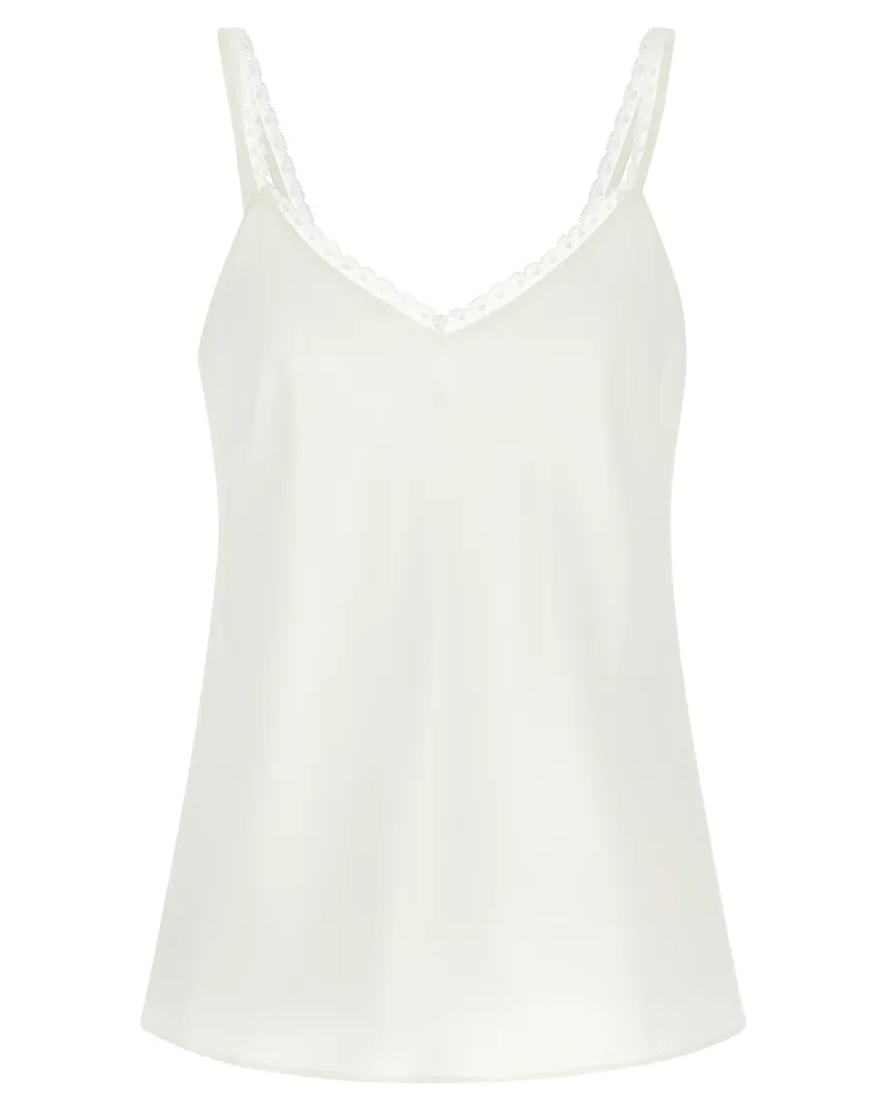 Twin-Set Seidenoberteil White