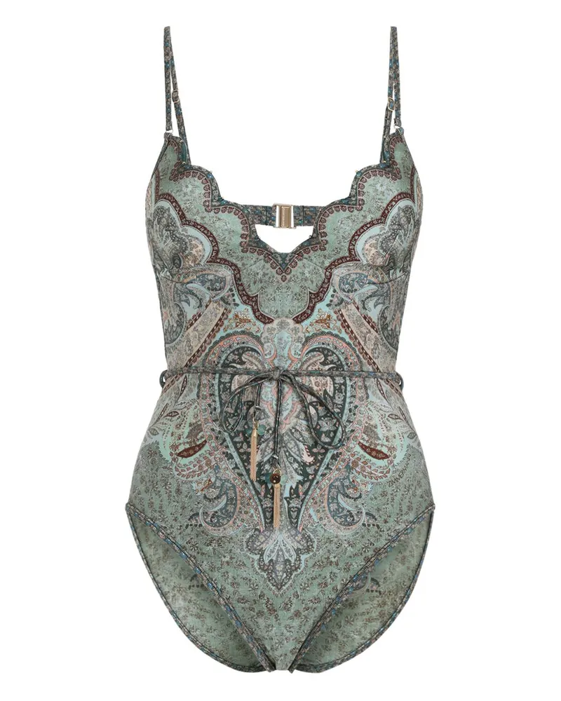 Zimmermann Wanderlust Badeanzug Green
