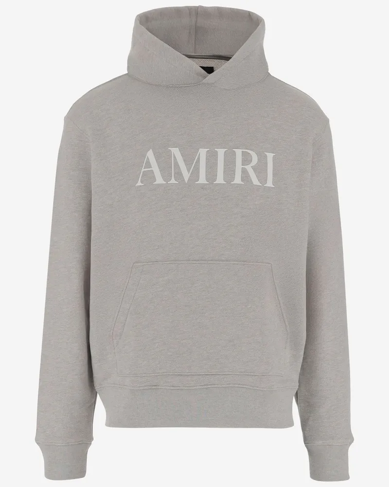 Amiri Cotton Sweatshirt mit Logo Grey