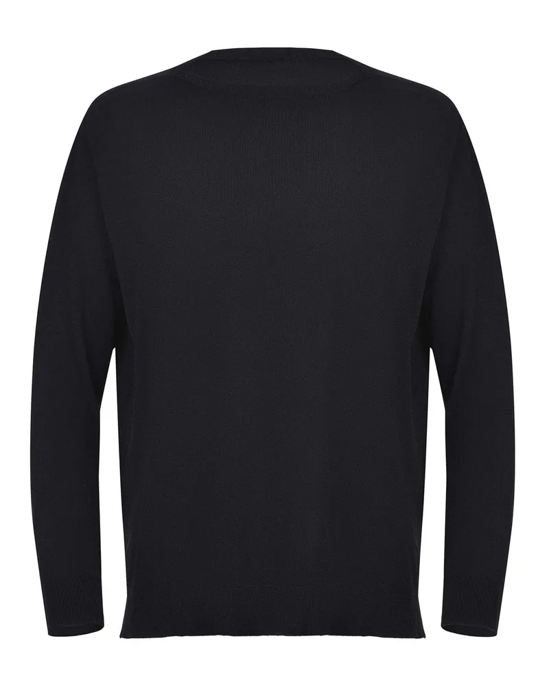 SOLOTRE Pullover aus einer Viskose -Mischung Black