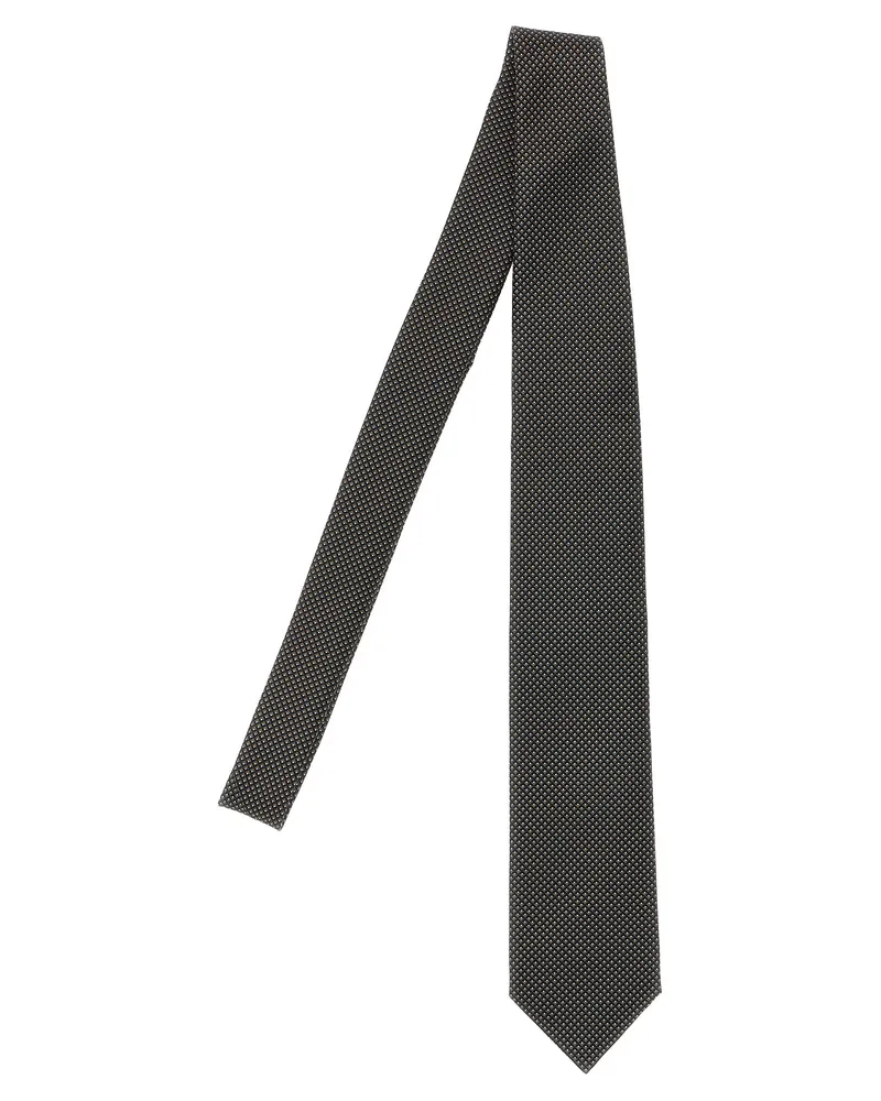 Brioni Jacquard Krawatte Black
