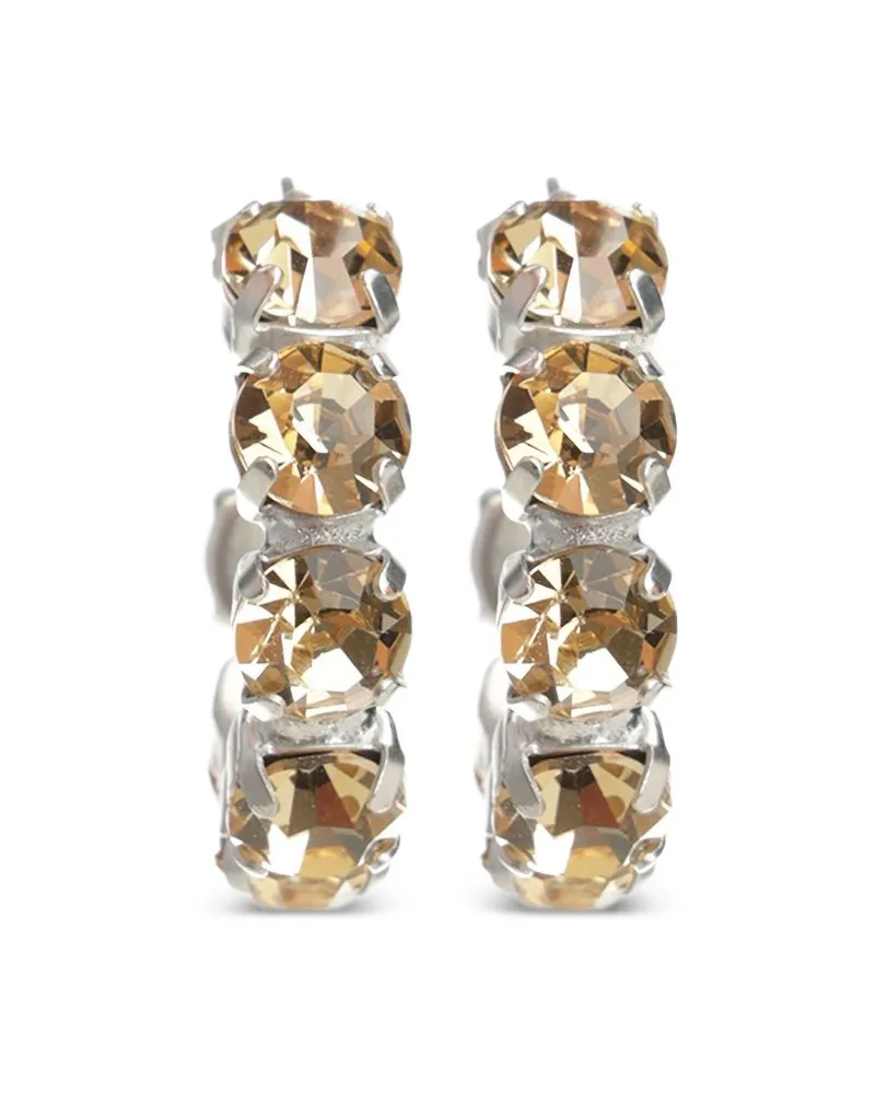 forte_forte Crystal Hoop Ohrringe Silver