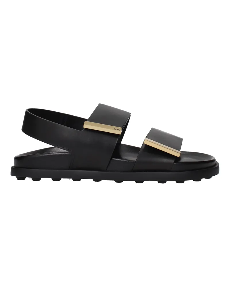 TOD'S Frauen's Ledersandalen Schwarz -