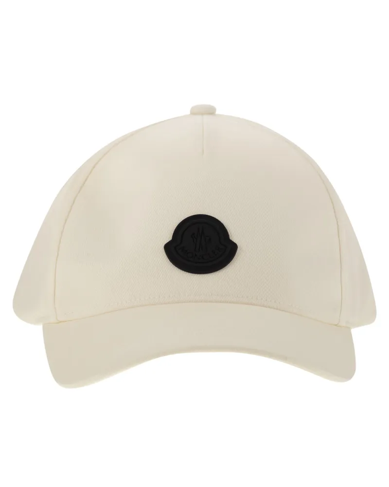 Moncler Baseballkappe von  Cotton Gabardine Natural