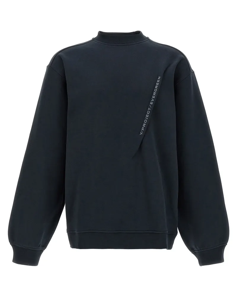 Y/PROJECT Y/Projekt 'Evergreen Pinned Logo' Sweatshirt Blue