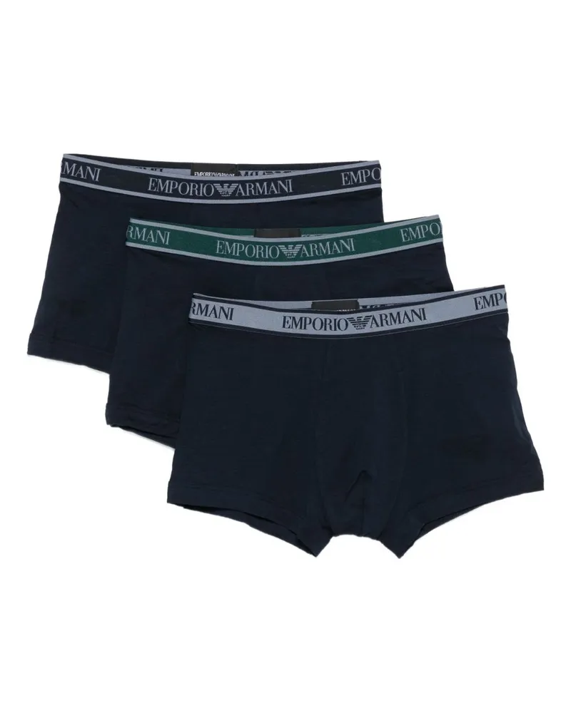Emporio Armani Logo-Boxershorts im 3er-Pack Blue