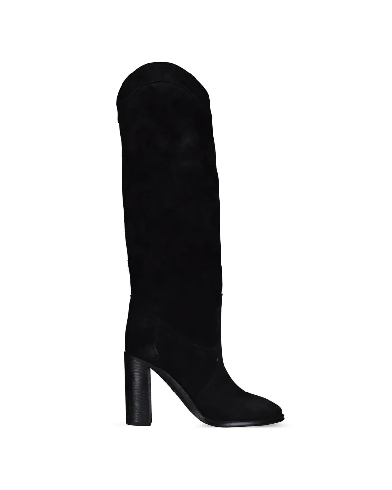 Saint Laurent Kate Stiefel Black