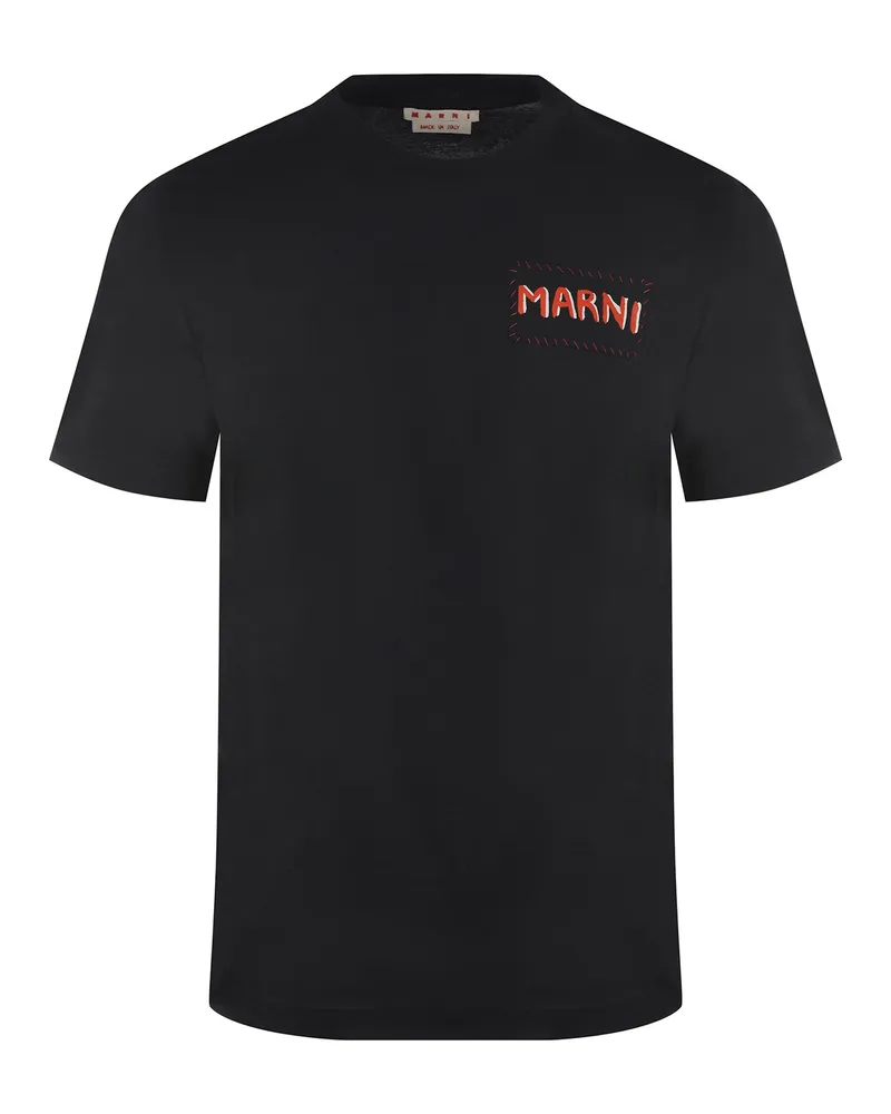 Marni T -Shirt aus Baumwolle Black