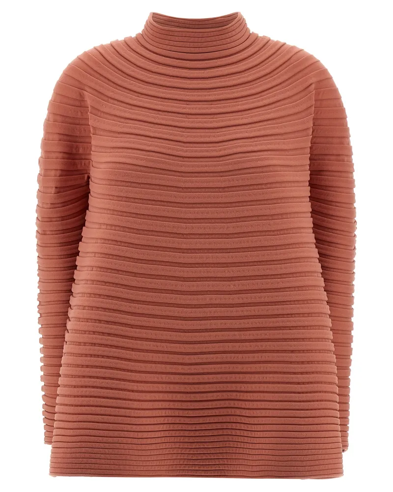 Issey Miyake Bounce Knit“-Oberteil Pink