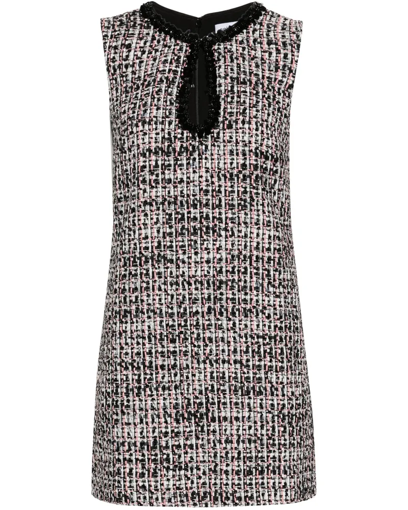 Self-Portrait Black Boucle verschönertes Mini -Kleid 