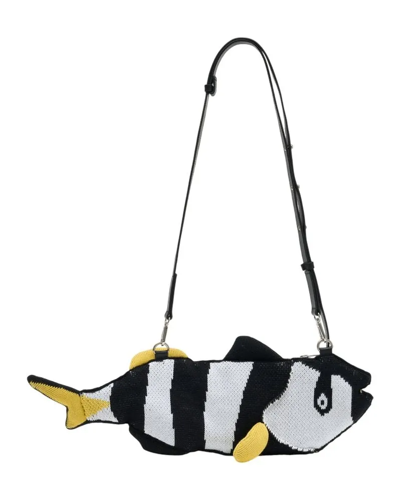 Charles Jeffrey Loverboy Fisch-Shopper-Tasche  Baumwolle Schwarz Schwarz