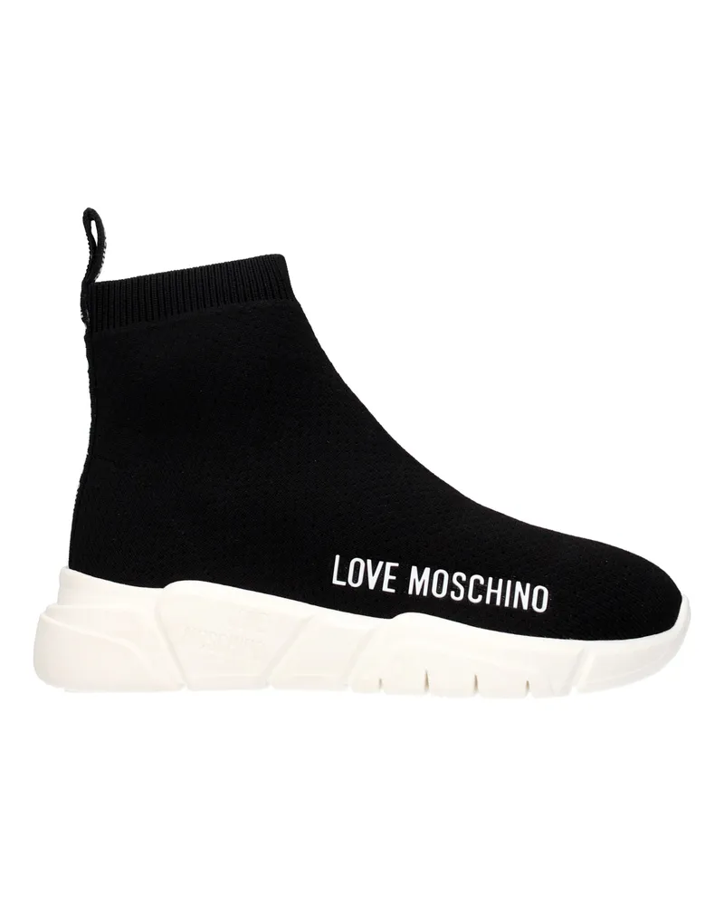 Moschino Damens Schwarze Stoff-Sneaker -