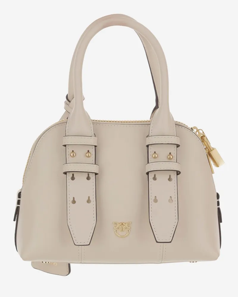 Pinko Mini Escape Lederhandtasche White