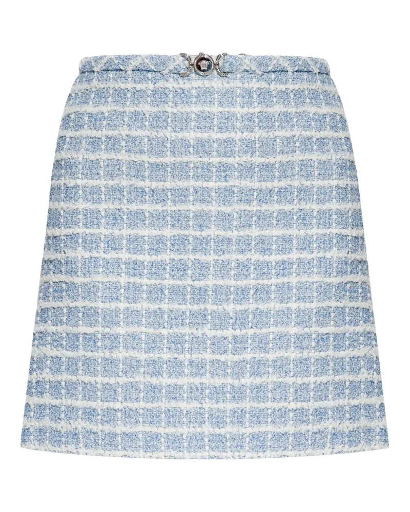 Versace Tweed Minirock Blue