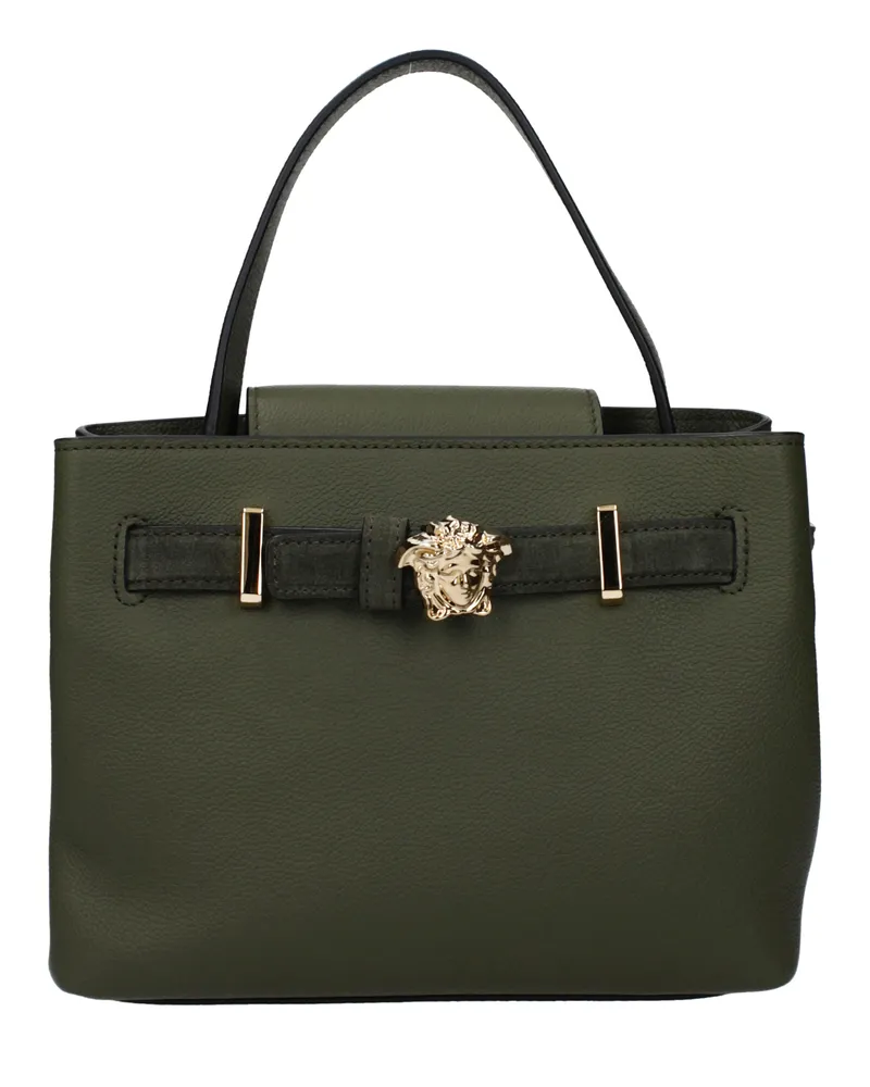 Versace Damens Handtaschen Grün/Oliv Leder -