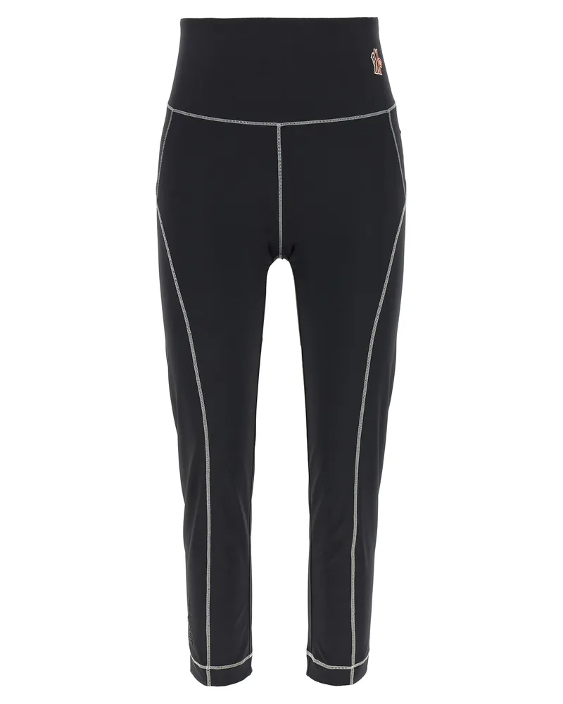 Moncler Logo Patch Leggings Black