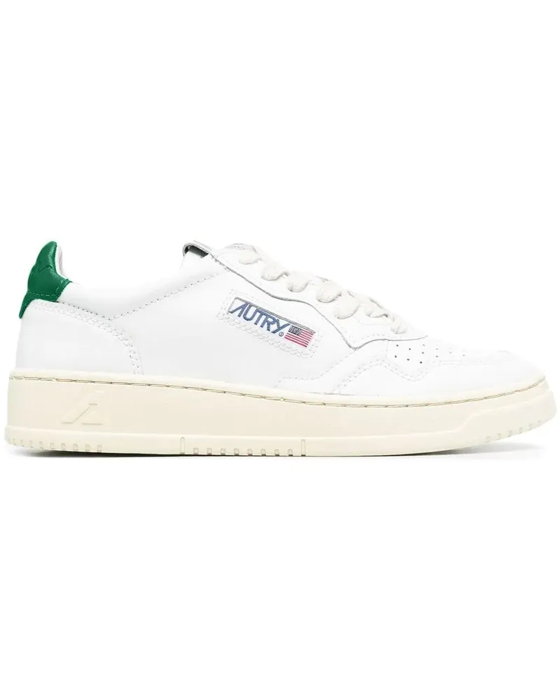 AUTRY Medaillengewinner niedriger Leder -Turnschuhe Green