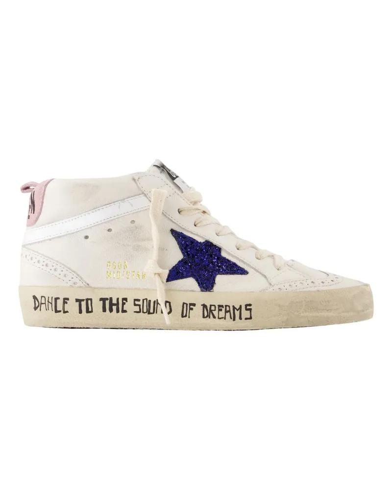 Golden Goose Mid Star Sneakers  Deluxe Marke Leder Weiß White