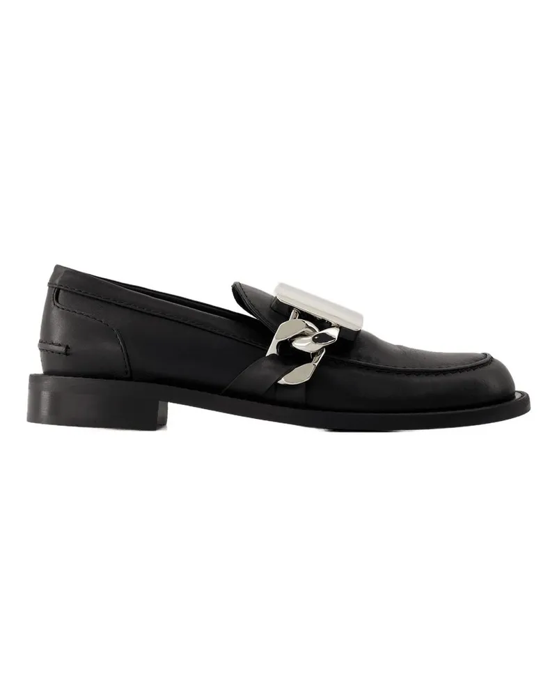 J.W.Anderson Gourmet -Slipper  schwarzes Leder Black