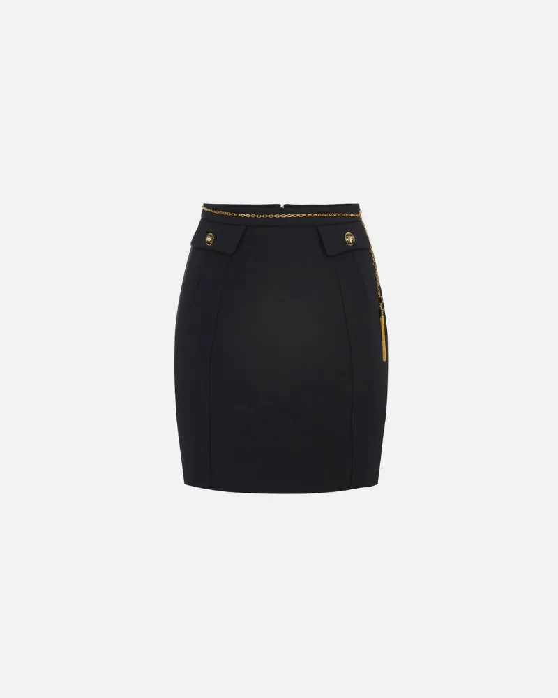 Elisabetta Franchi Elisabetta -Franchi -Rock mit Juwelenkette Black