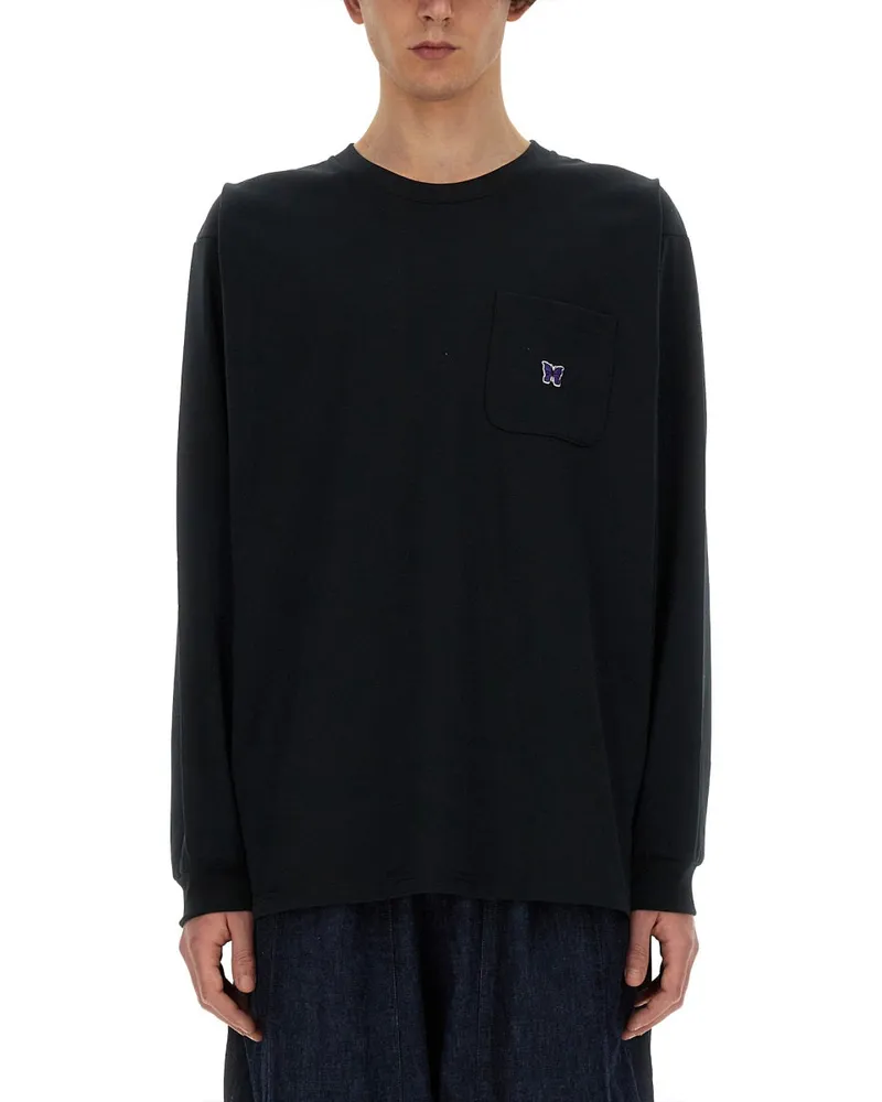 NEEDLES Nadeln T -Shirt mit Logo Black
