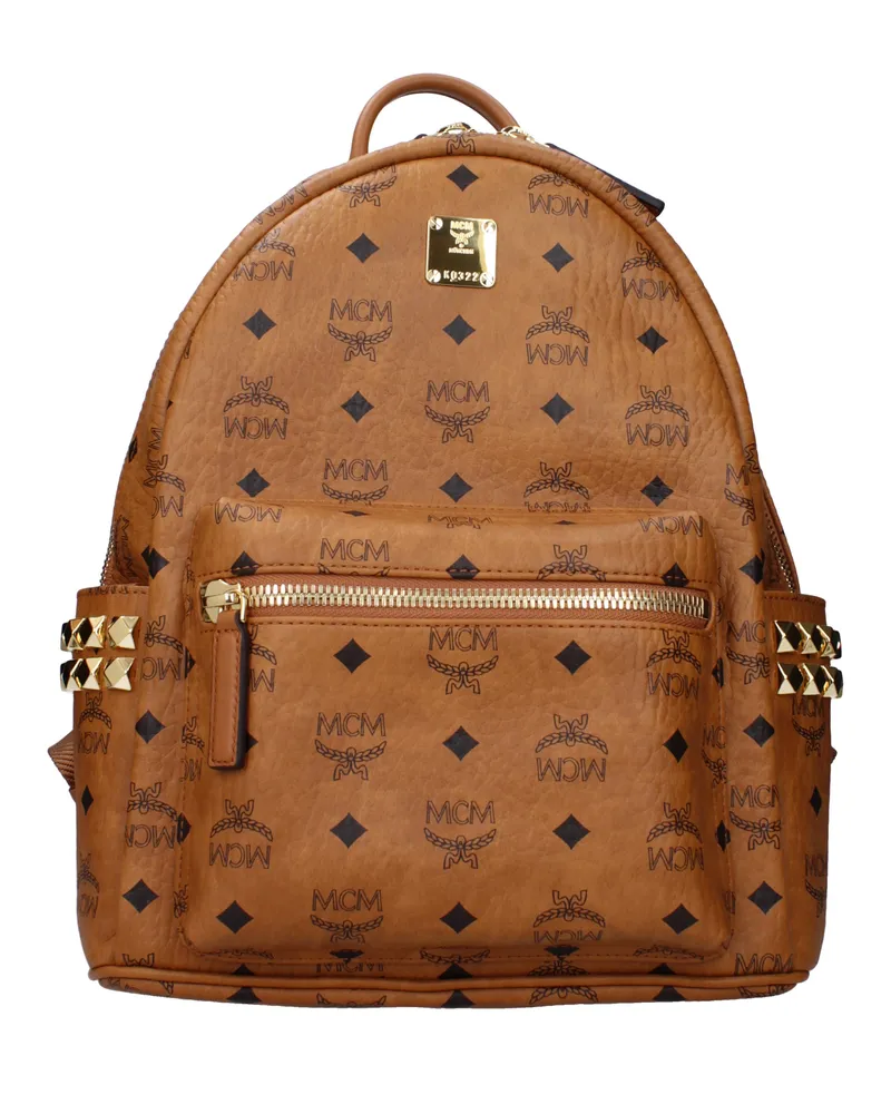 MCM Herrens Geldbörsen und Beutel aus braunem/cognacfarbenem Leder -