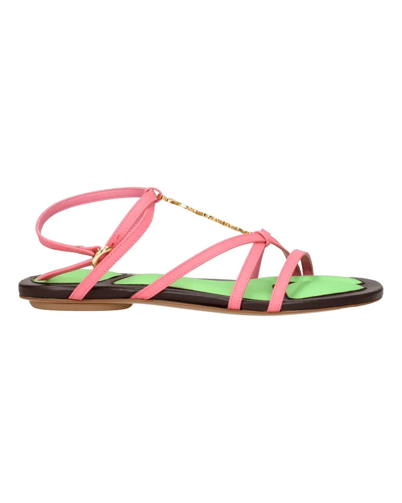 Jacquemus Pralu Sandalen Damens Rosa Leder -