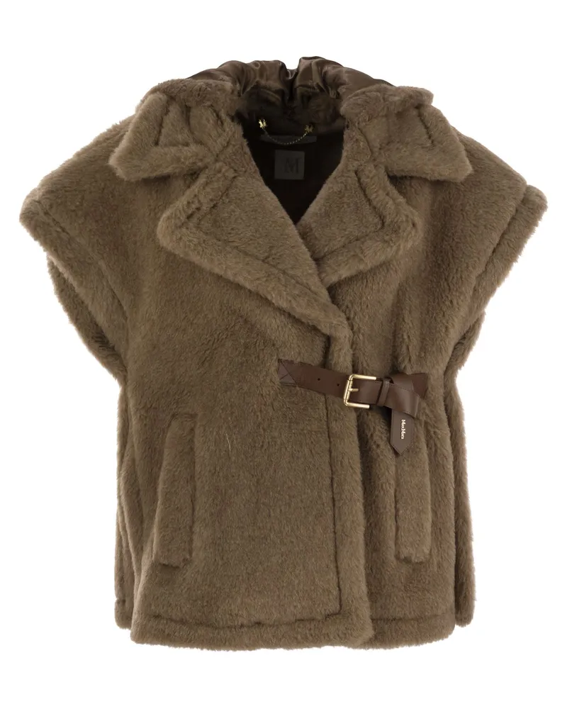 Max Mara Lanoso4 Teddy Fabric Weste Cape Brown