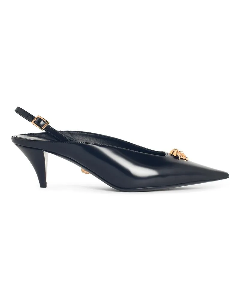 Versace La Medusa“ schwarze Lear-Slingbacks Black