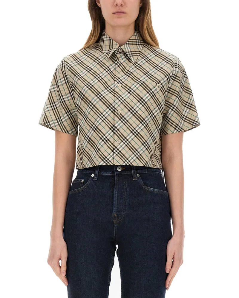 Burberry Cropped Hemd Multicolour