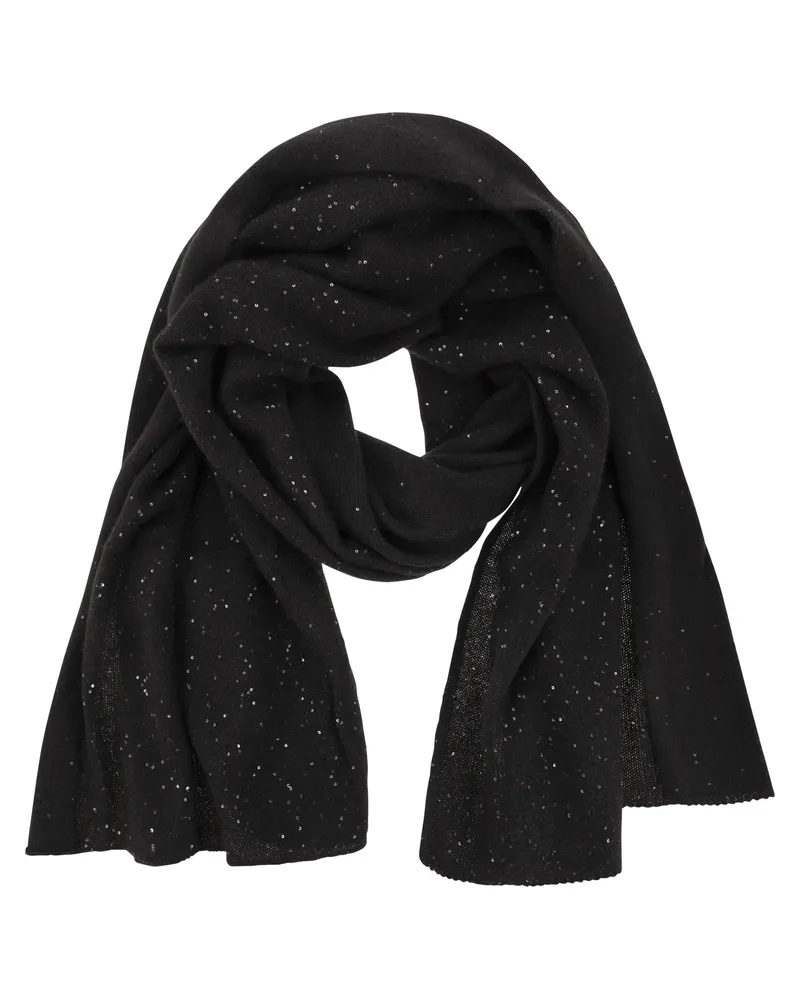 Fabiana Filippi Schal mit Mikro -Pailletten Black
