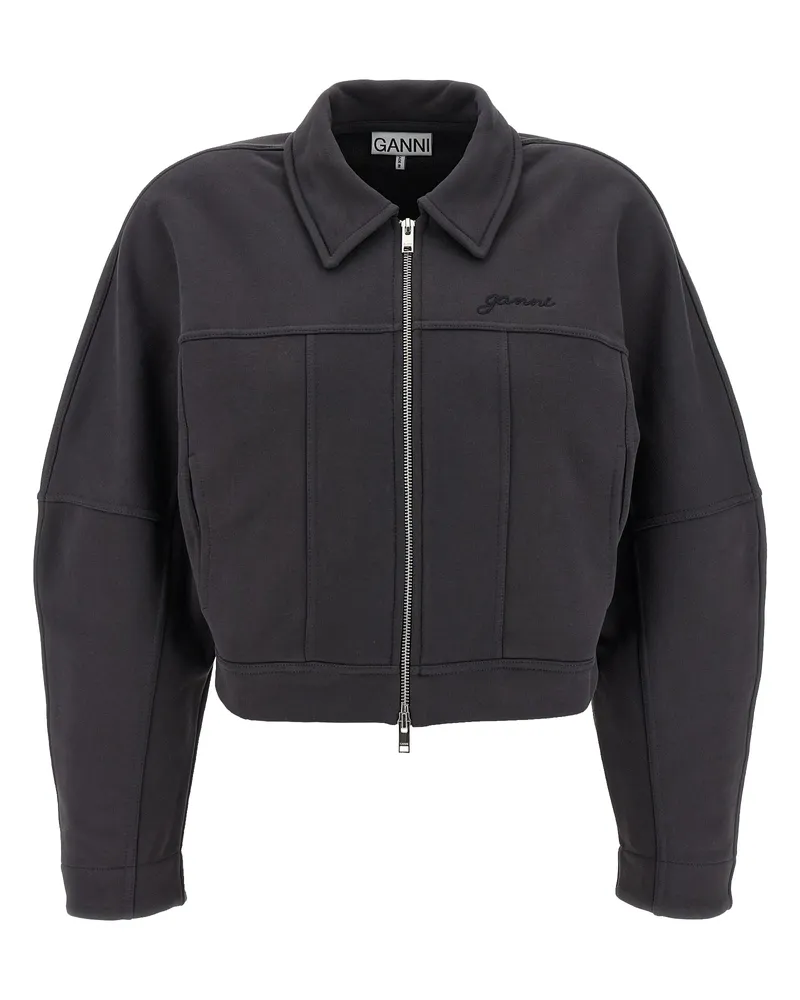 Ganni Heavy Terry Jersey' Bomberjacke Gray