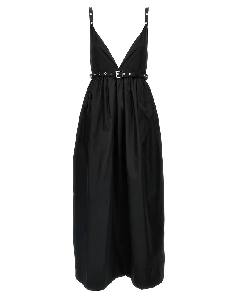 Ganni Herzogn Nylon -Gurt' Kleid Black