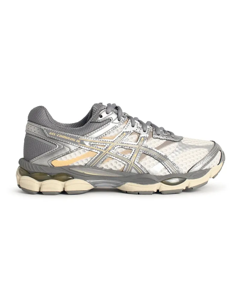 Asics Cumulus' Sneakers in cremefarben und grauer technischer Stoff Cream