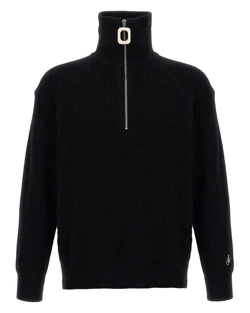 J.W.Anderson J.W.VERSONSON halb Zip -Pullover Black