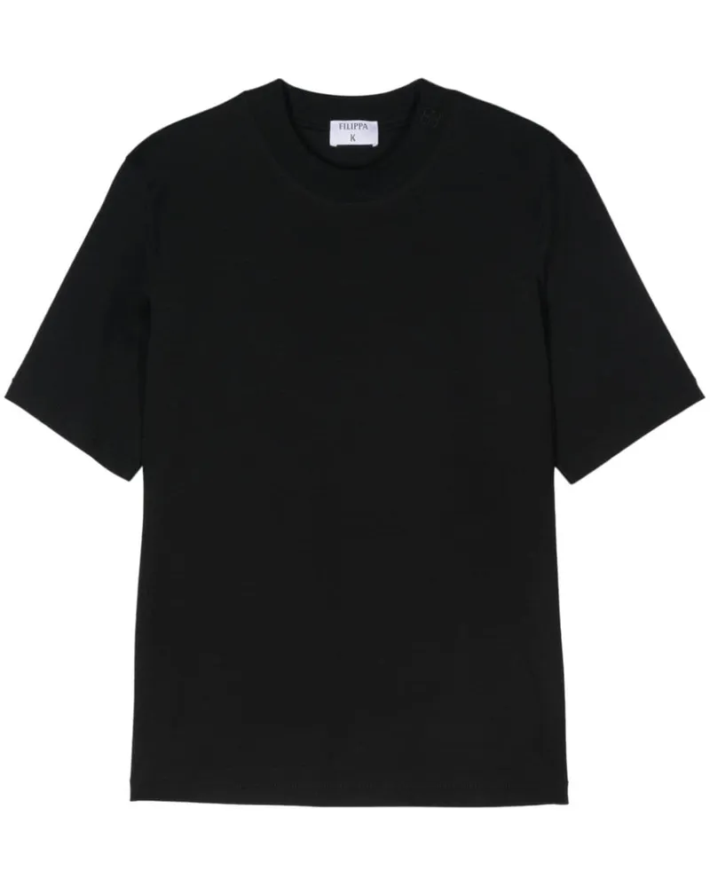 Filippa K Baumwoll -T -Shirt Black