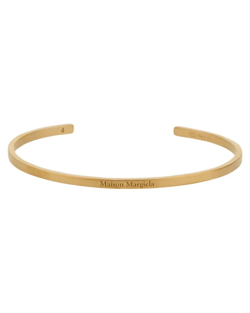 Maison Margiela offenes Armband mit Logo Gold