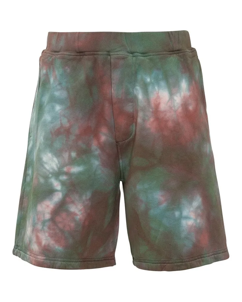 Dsquared2 Baumwollkrawatten -Farbstoff Shorts Green