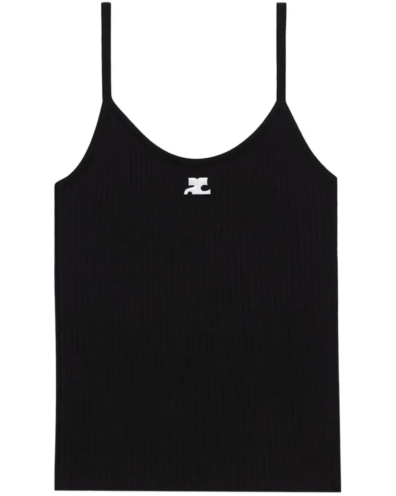 Courrèges Courreves top schwarz Black