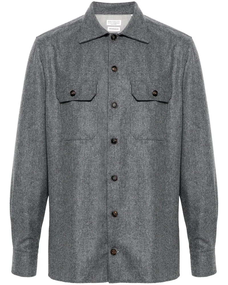 Brunello Cucinelli Wollhemd Grey