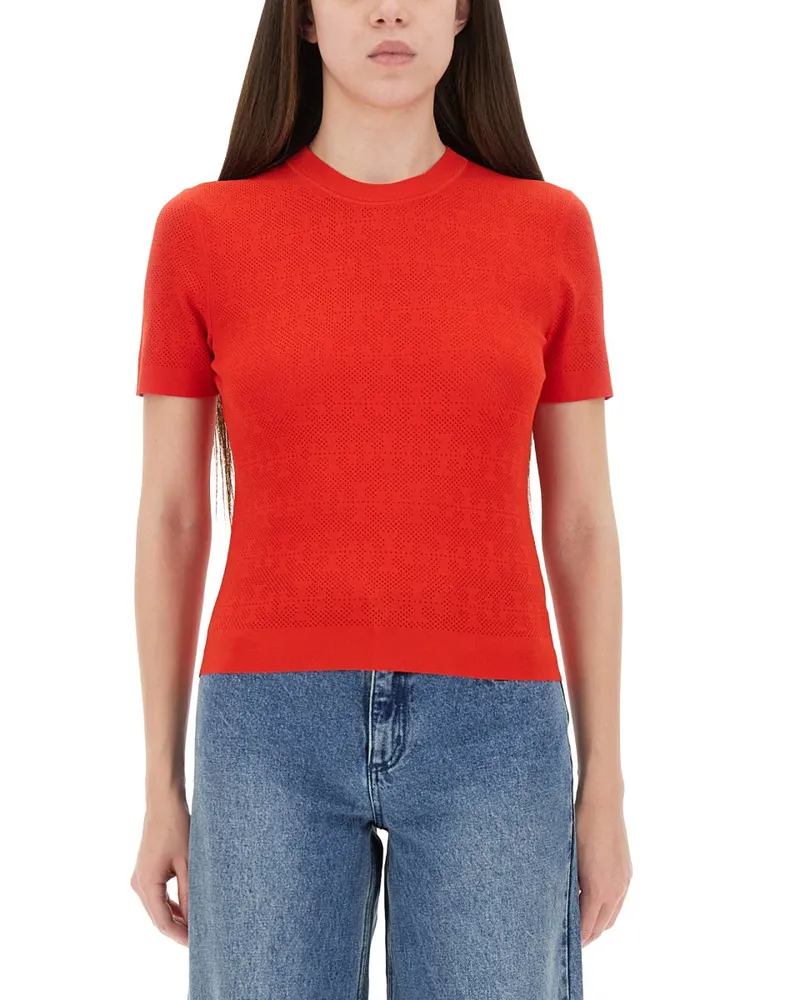 Tory Burch Jacquard T Monogramm Trikot Red