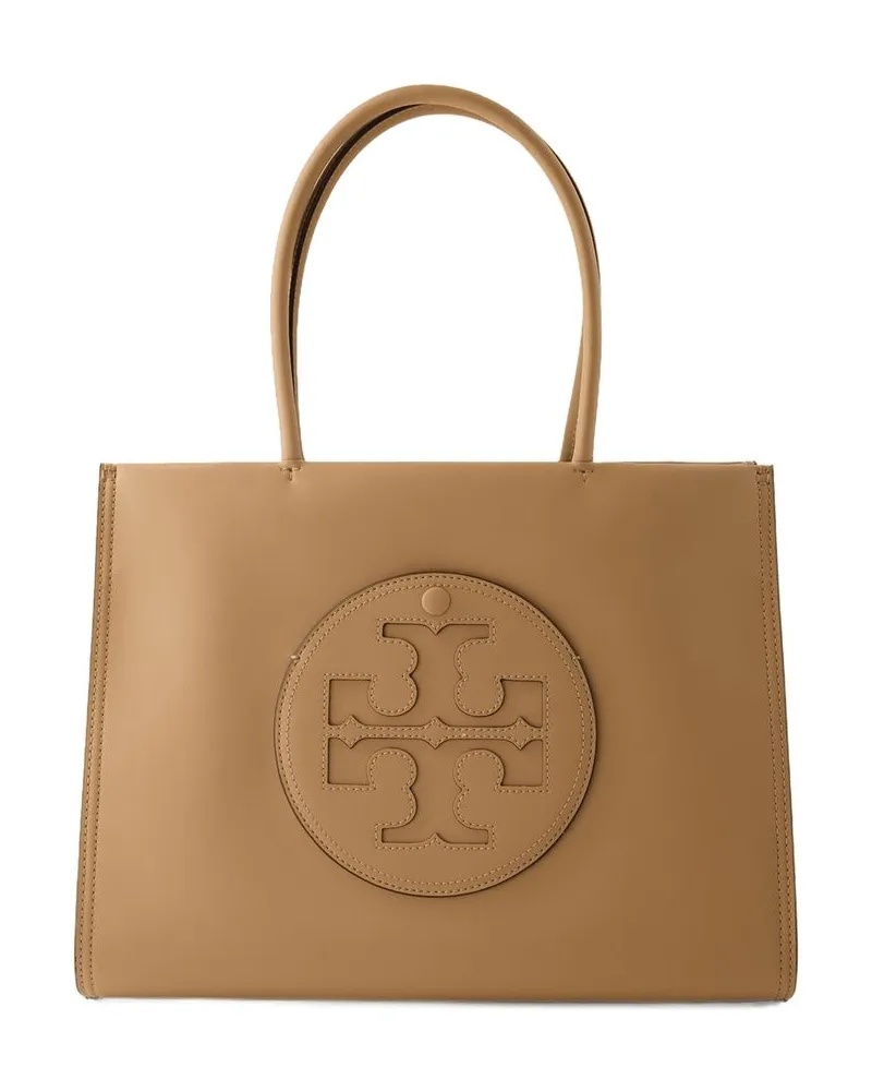 Tory Burch Kleiner Ella Shopper Bag  Synthetic Light Sand Beige