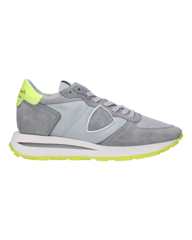 Philippe Model Sneakers Tropez Haute Mens Fabric Grau/Gelb -