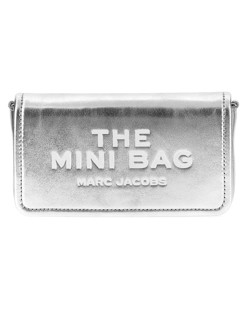 Marc Jacobs die metallische Lederkette Mini -Tasche' Crossbody -Tasche Silver