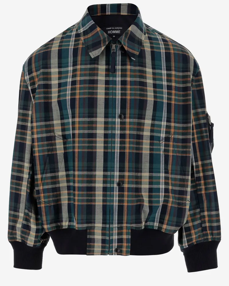 Comme des Garçons Comme des Garcons Baumwollscheck Bomberjacke Red