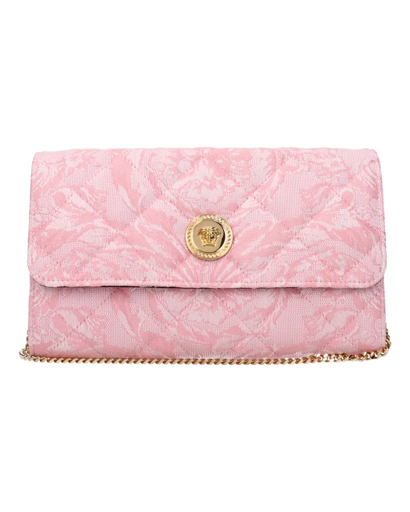 Versace Damens Rosa Pochette aus Stoff -