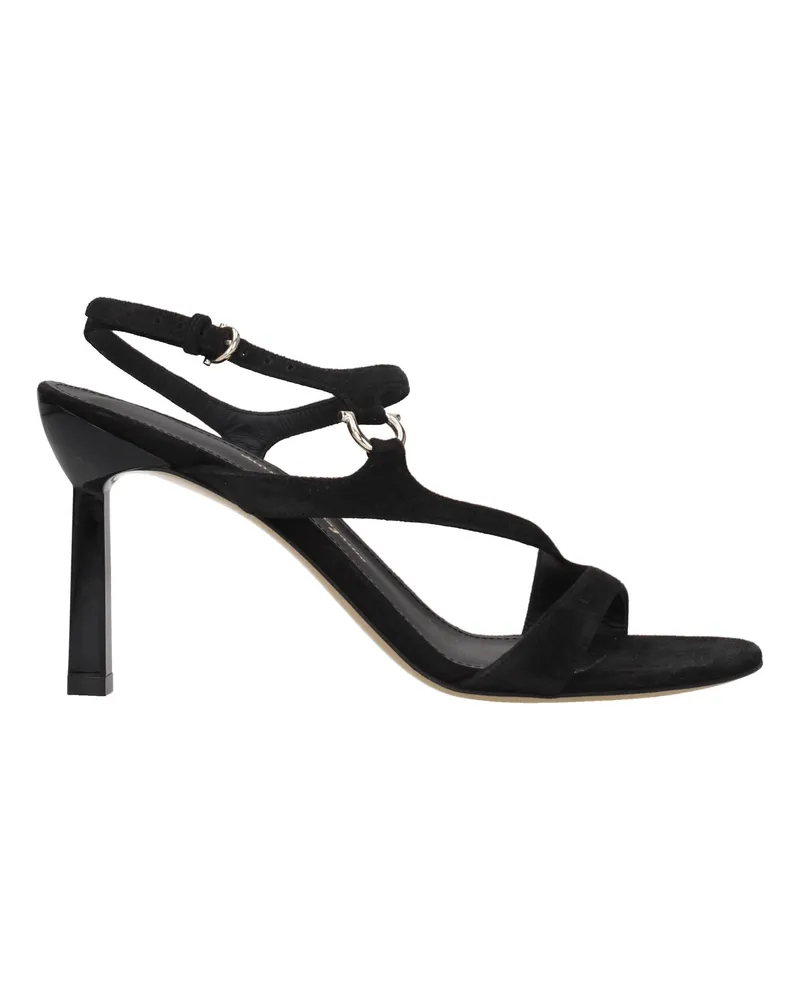 Ferragamo Jille Damens Sandalen aus schwarzem Wildleder -